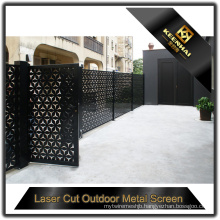 Laser Cut Perforated Metal Sliding Garden Gate